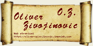 Oliver Živojinović vizit kartica